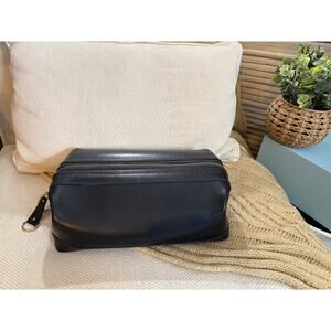 Vintage Bosca Old Leather 10" Zipper Utilikit Black